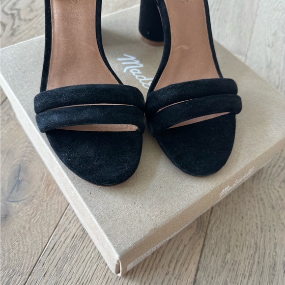 Madewell angle strap high heel sandal shoe black size 7.5 - Picture 4 of 4